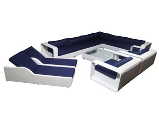 Loungeset Vonato, Zalvora, wit