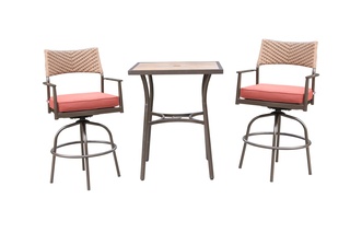 Diningset Vonato, Elevato, antraciet/bruin