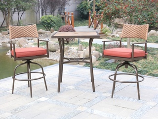 Diningset Vonato, Elevato, antraciet/bruin
