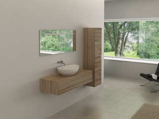 Badkamermeubel Vonato, Eco 60, hout decor