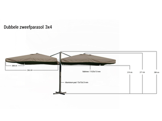 Parasol Vonato, Visario, oranje