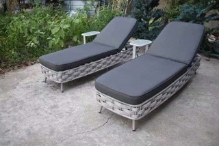 2x Ligbed, Vonato, Casera, Wit wicker