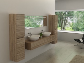 Badkamermeubel Vonato, Classic BL9, licht hout decor