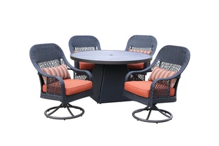 Diningset Vonato, Solaro, antraciet