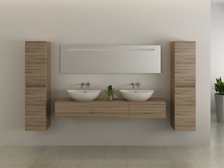 Badkamermeubel Vonato, Classic BL9, licht hout decor