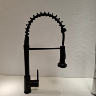 Keukenkraan mat zwart