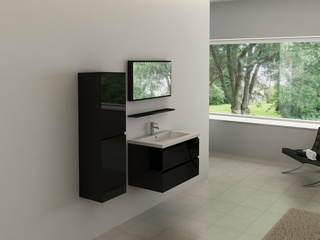 Badkamermeubel Vonato, Luxury 2, hoogglans zwart