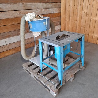 Tafelzaagmachine met seperate zaagselafzuigmachine , Güde / HBM