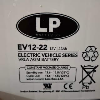 4x Lood-zuur accu 12V22Ah LP, EV12-22
