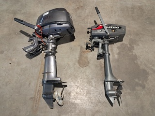 2x Buitenboordmotor, Suzuki & Tohatsu