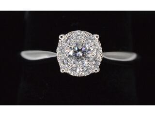 Witgouden ring met 0.50 carat diamant