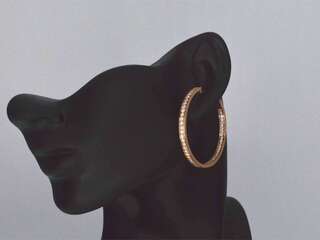 Rosegouden oorbellen met diamanten