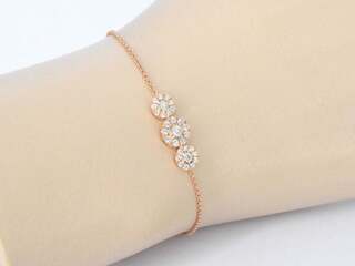 Rosegouden armband met diamanten