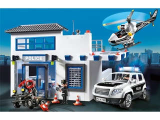 Playmobil Action Heroes 50YR Politiepost met voertuigen