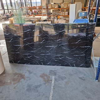 2x PVC wandpaneel 280x124cm, Zwart/wit