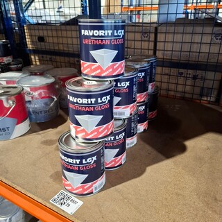 10 x 1 liter LGX Hoogglanslak Zwart, Drenth, Zwart