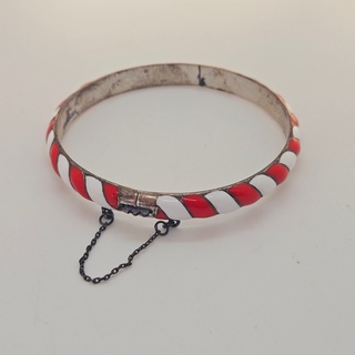 Antiek sterling zilveren armband cloisonné