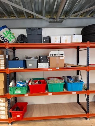Partij glasvezel installatiemateriaal