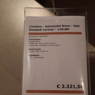 Salontafel Linteloo, Bimu