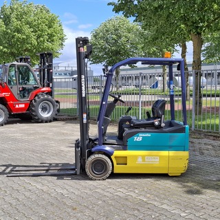 Elektrische Heftruck, Komatsu, FB18M-2R, Geel/Groen/Blauw, 2003