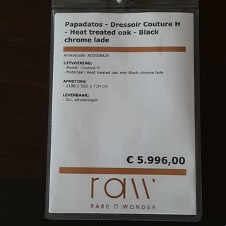 Dressoir Papadatos, Couture H, zwart