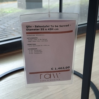 Bijzettafel Qliv, To be served, zwart
