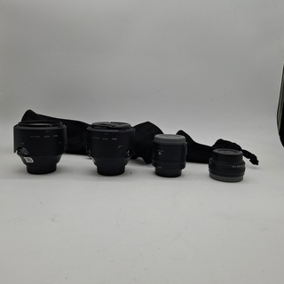 4x Camera lens, Nikon, O.a. AF-S Nikkor 58mm 1:1.4G