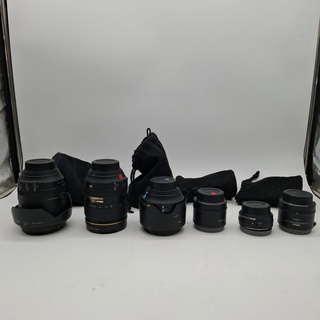 6x Camera lens, Nikon, O.a. AF-S Nikkor 24-120mm 1:4 G ED VR