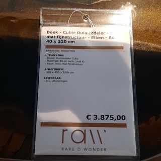 Roomdivider Beek, Cubic, zwart