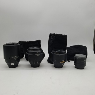 4x Camera lens, Nikon, O.a. AF-S Micro Nikkor 105mm 1:2.8G ED VR