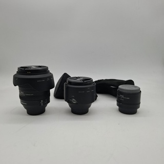 3x Camera lens, Nikon, O.a. AF-S Nikkor 24-120mm 1:4G ED VR