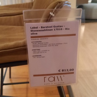 2x Barstoel Label, Gustav, olive