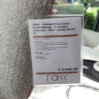 Fauteuil Label, First Class