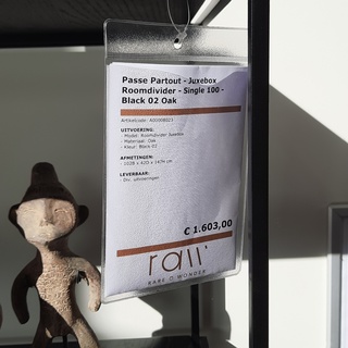 Roomdivider Passepartout, Jukebox, zwart