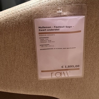 Fauteuil Mulleman, Sago, beige