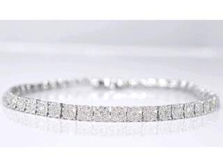 Witgouden tennisarmband met natuurlijke diamanten 3.00 carat