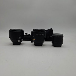 3x Camera lens, Nikon, O.a. AF-S Nikkor 58mm 1:1.4G