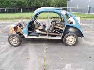 Oldtimer restauratieobject, Citroën, 2CV6, blauw, 1981