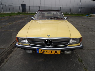 Oldtimer, Mercedes-Benz, SL-klasse, 350 SL roadster, geel, 1972