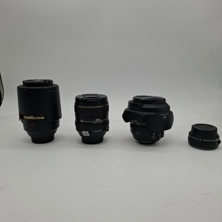 4x Camera lens, Nikon, O.a. AF-S Nikkor 16-80mm 1:2.8-4E ED VR
