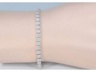 Witgouden tennisarmband met natuurlijke diamanten 3.00 carat