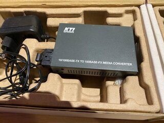 2x Media converter 10/100Base TX to 100Base-FX KTI networks, KC-300D-S