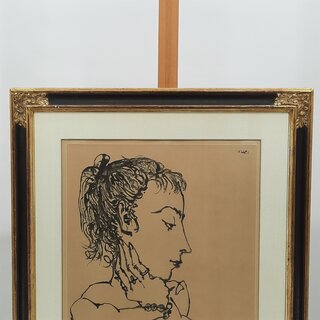Litho Pablo Picasso, Buste de femme à la queue de: Jacqueline