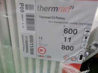 Paneel radiator thermrad, c4 plateau , wit , , T11 600x800 mm
