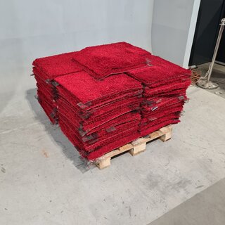 Partij tapijttegels hoog- en laagpolig Interface, rood