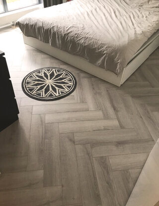 Visgraat Laminaat Vloer - 61,88m2 FLOER, Vergrijsd Eiken