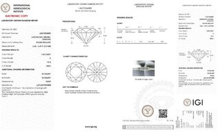 Diamant - 1.04 karaat diamant (gecertificeerd)