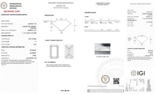 1 Diamant - 5.01 karaat diamant (gecertificeerd)