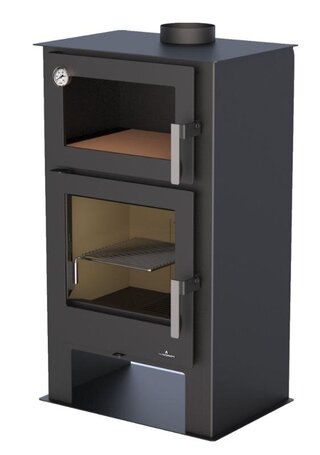 Vrijstaande houthaard met oven  Bronpi, Gihon-h