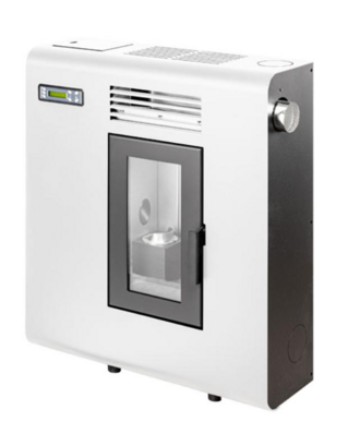 Vrijstaande pellethaard 9 kW ESAUR 9, wit